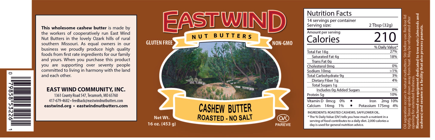 Cashew Butter Roasted 16oz