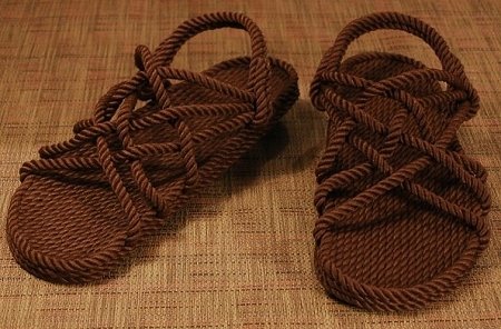 Brown Rope Sandals Women's Size 6